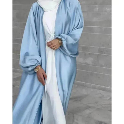 Temperament commute Middle East Arab Dubai Abaya Dress White Sleeveless Pleated Bottoming Vest Lined Dress
