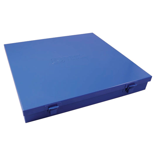 Slim Metal Box, 12" D x 11-1/2" W x 1-3/4" H, Blue