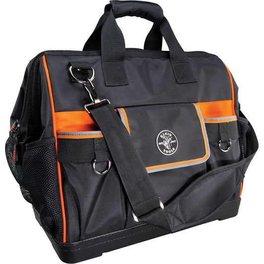 Tradesman Pro™ Wide-Open Tool Bag, Ballistic Nylon, 42 Pockets, Black