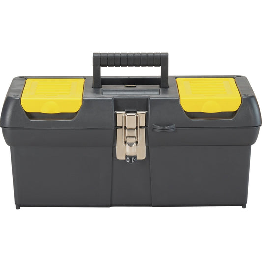 2000 Series Tool Box with Tray, 16" W x 7-1/10" D x 8-1/10" H, Black/Yellow