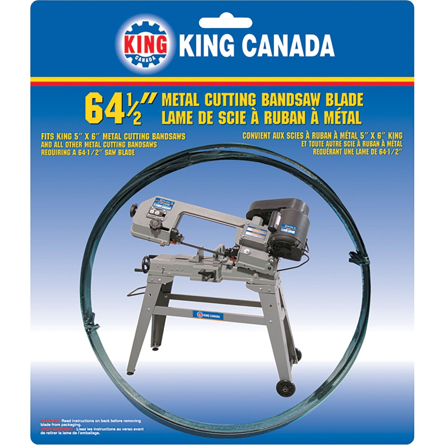 General Purpose Band Saw Blade, Bi-Metal, 64-1/2" L x 1/2" W x 0.025" Thick, 18 TPI