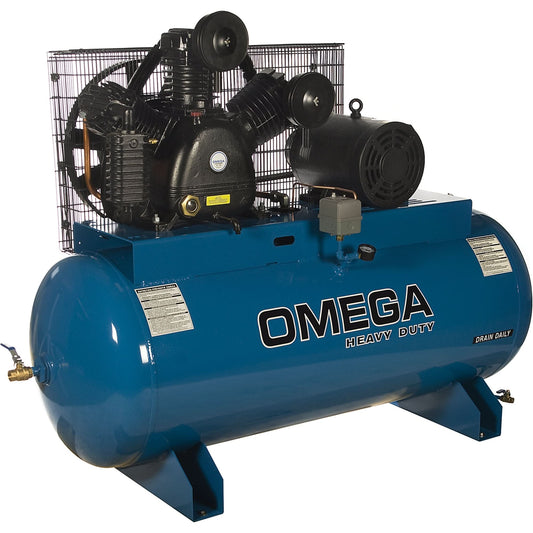 Compresseurs d'air série industrielle - Compresseurs horizontaux - Deux étages, 100 gallons (120 gallons US)