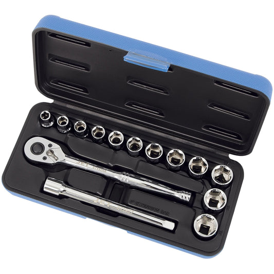Jeu de clés à douilles métriques SW3815M-6, 15 pièces, carré de 3/8"