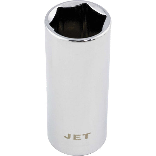 Chrome Socket, 1/2", 3/8" Drive, 6 Points, Deep