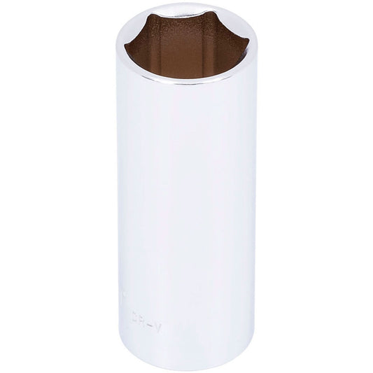Chrome Socket, Impact/Power, 3/4", 1/2" Drive, 6 Points, Deep