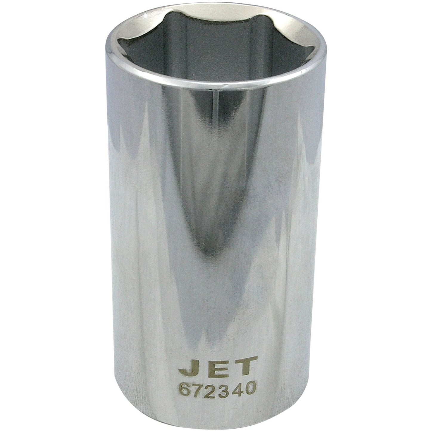 Chrome Socket, 1-1/4", 1/2" Drive, 6 Points, Deep