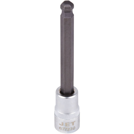 Bit Socket, Hex Ball, 10 mm x 4" L, 3/8" Drive