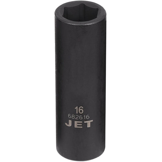 Socket, Impact, 16 mm, 1/2" Drive, 6 Points, Deep