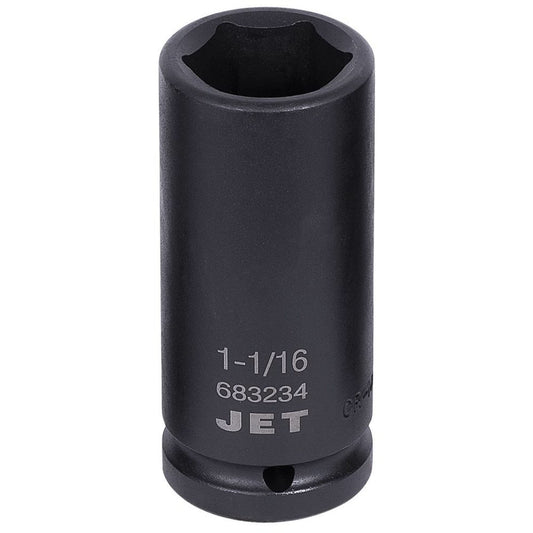 Socket, Impact, 1-1/16", 3/4" Drive, 6 Points, Deep