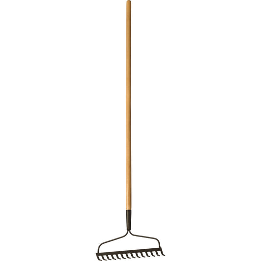 Bow Rake, Wood Handle, 51" L, 14" Blade, 14 Tines