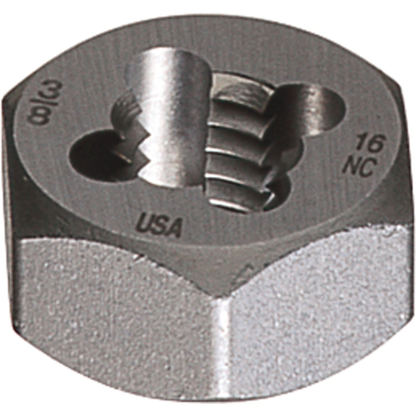 Hexagon Rethreading Dies, Bright Finish, 1"-8 Thread, High Speed Steel