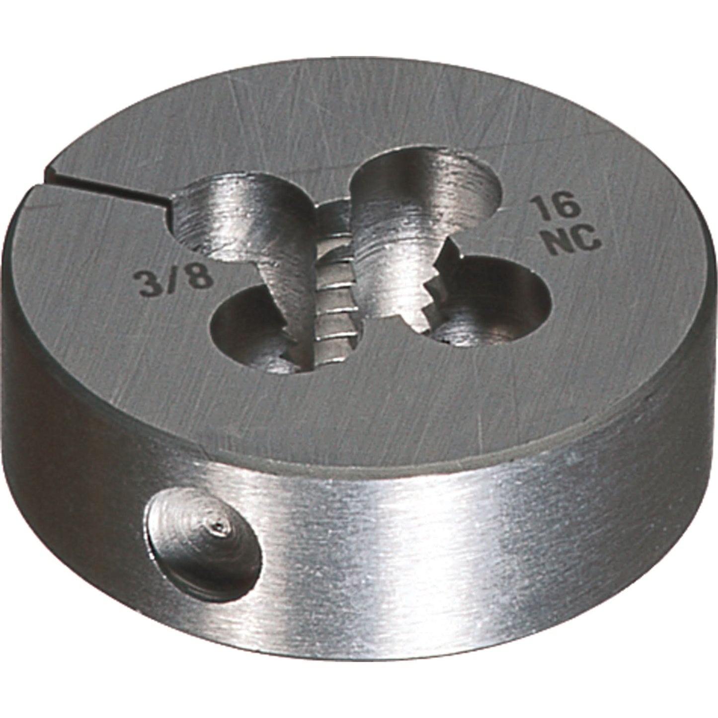 Round Adjustable Die, Bright Finish, 7/16"-20 Thread, High Speed Steel