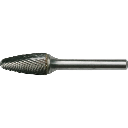Solid Carbide Burrs - Tree Shape with Ball Nose, SF-42, 1/8" Dia., 1/2" Depth of Cut