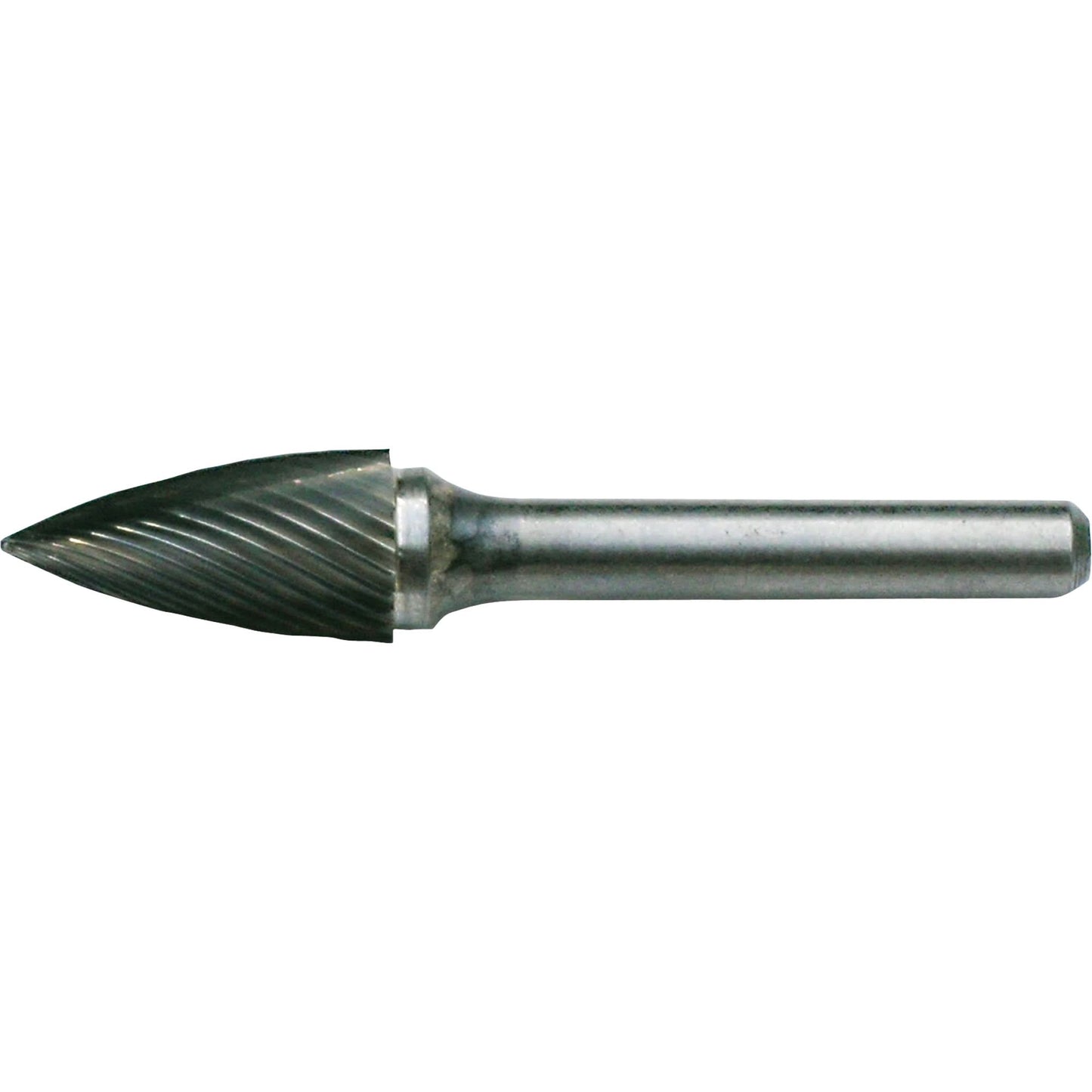 Solid Carbide Burrs - Tree Shape Pointed End, SG-51, 1/4" Dia., 1/8" Shank, 1/2" Depth of Cut