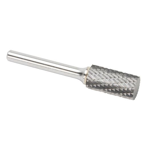 Solid Carbide Burrs - Cylinder Shape with No End Cut, SA-5, 1/2" Dia., 1/4" Shank