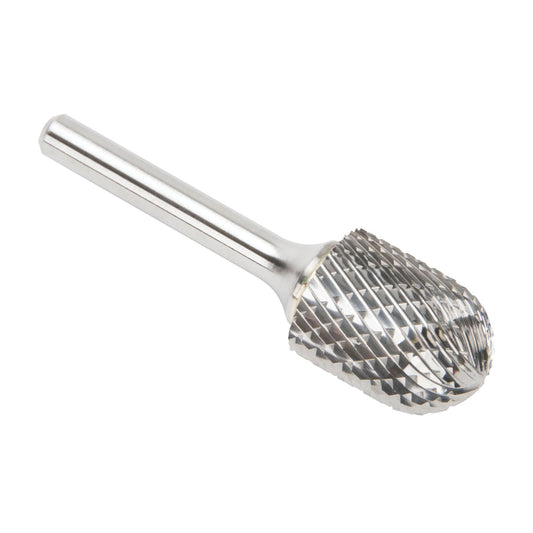 Solid Carbide Burrs - Cylinder Shape with Ball Nose, SC-7, 3/4" Dia., 25.4 mm Depth of Cut