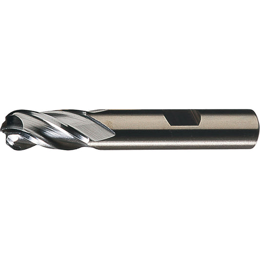 Centre Cutting Ball Nose Single End Finishers, 1/2" Dia., 4 Flutes, High Speed Steel