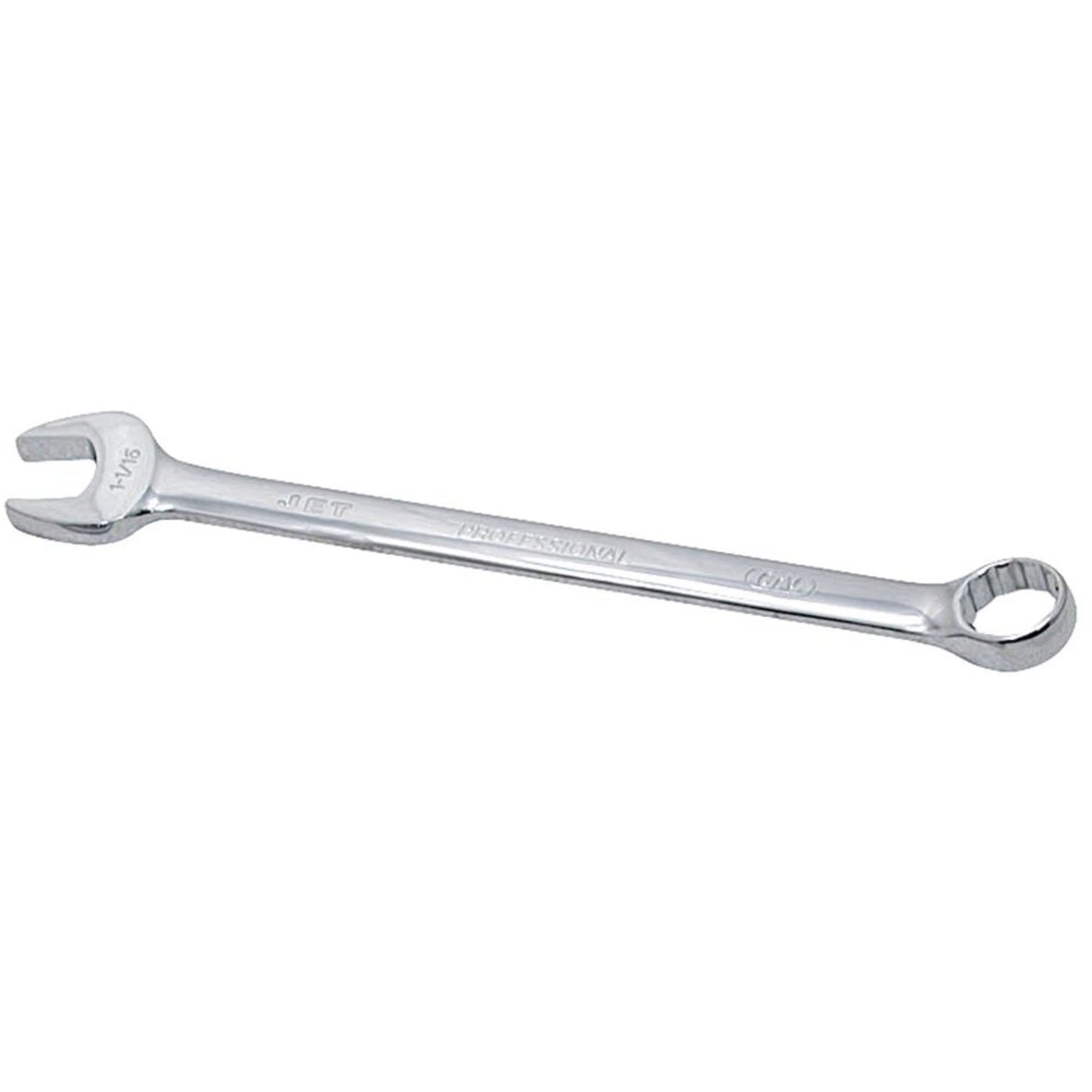 Clé mixte longue, entièrement polie, 9/16", finition chromée