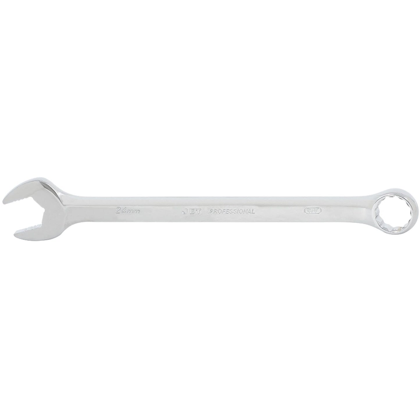 Long Pattern Fully Polished Combination Wrench, 24 mm, Chrome Finish