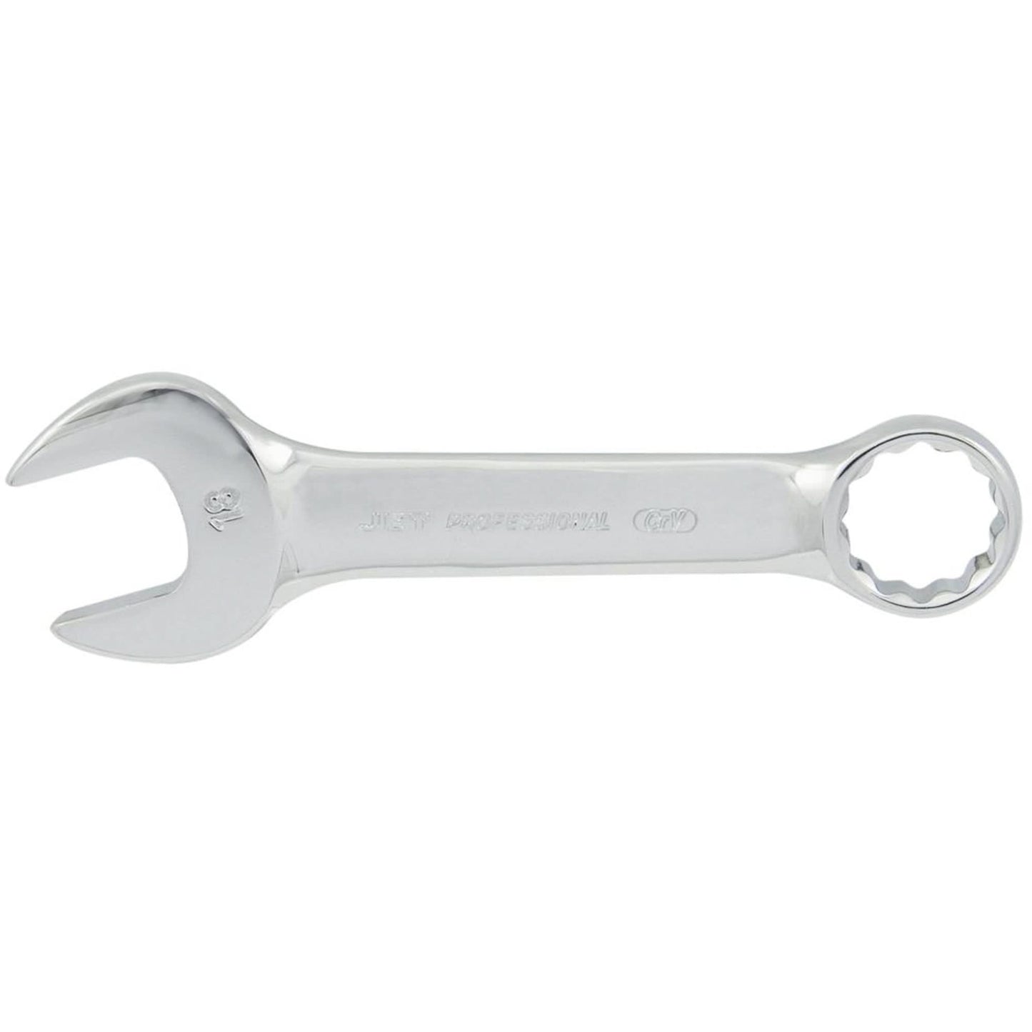 Fully Polished Stubby Combination Wrench, 12 Point, 13 mm, Chrome Finish