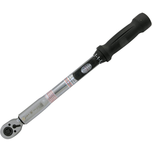 Heavy-Duty Slim Head Torque Wrench, Click, 3/8" Square Drive, 10 - 80 ft-lbs.