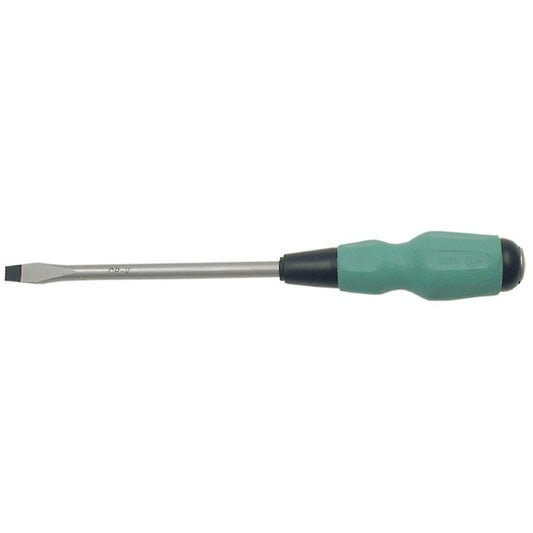 Slot TORQUE DRIVE® Screwdriver, #4 Tip, Round, 4" L, Cushion Grip Handle