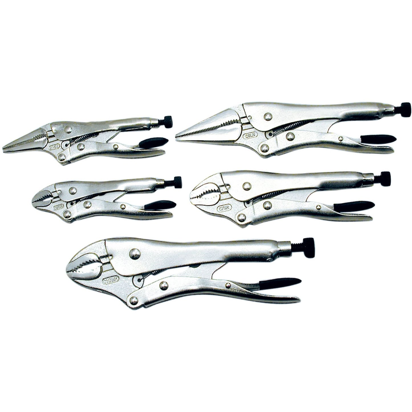 LPS-5 Super Heavy-Duty Locking Pliers Se, 5 Pieces