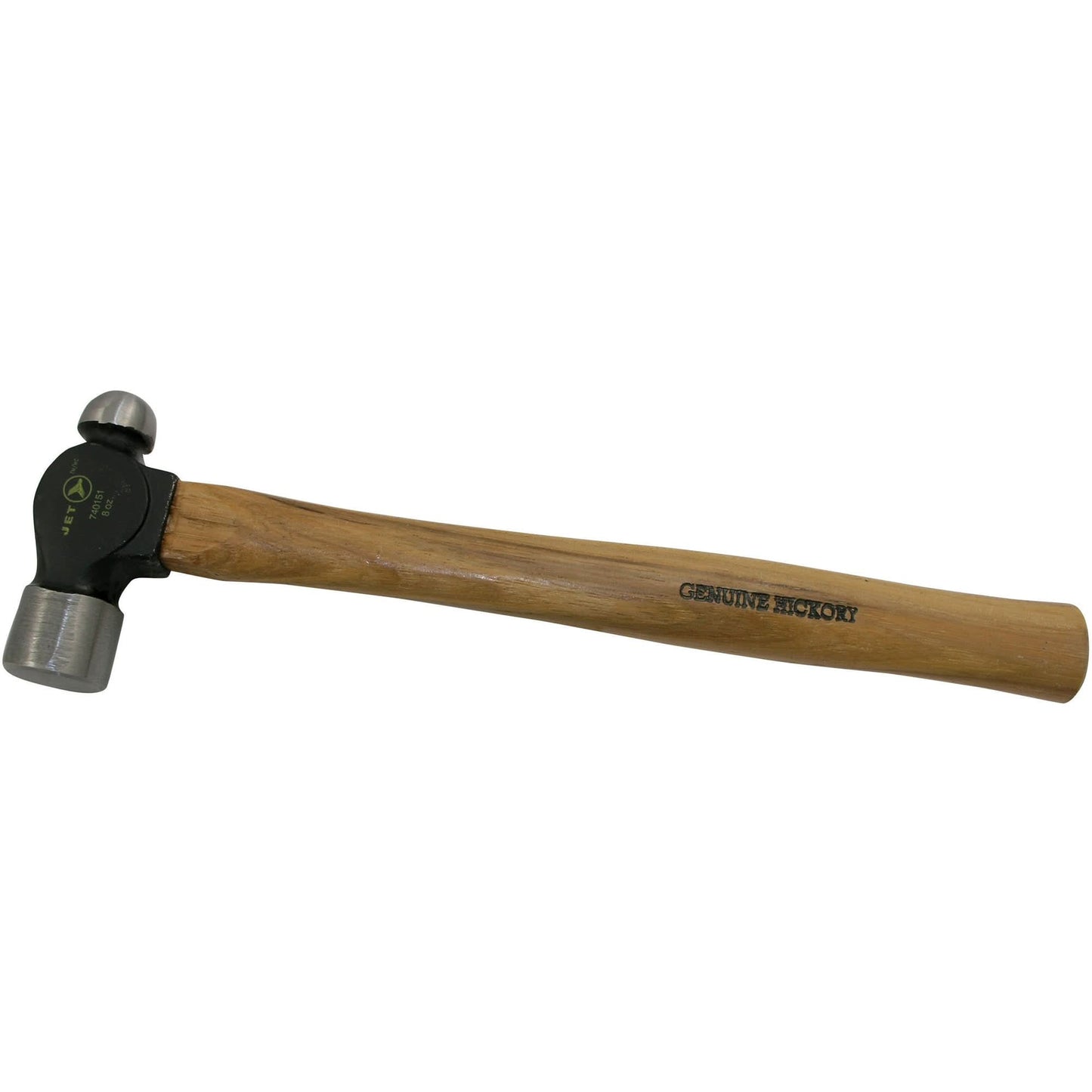 Heavy-Duty Ball Pein Hammer, 8 oz. Head Weight, Plain Face, Wood Handle