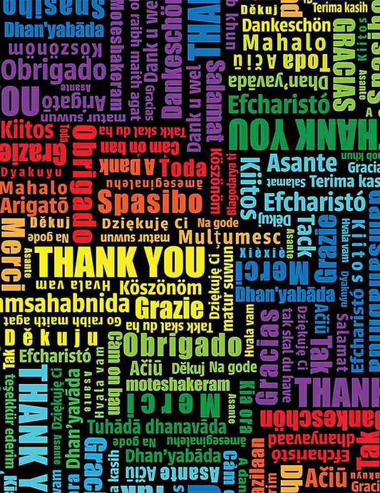 Timeless Treasures - Thanks Multilingual