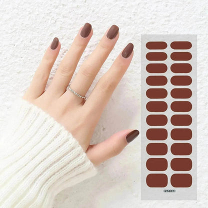 Thermal Semi-curing Nail Beauty Full Stickers Phototherapy Gel Semi Cured Gel Nail Sticker