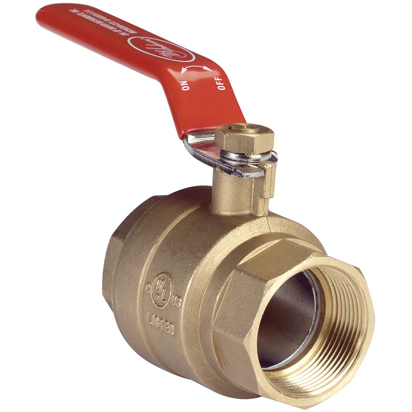 Two-Piece Hand Lever Ball Valves - Series BV2MB, Brass, Manual, 3", FNPT x FNPT
