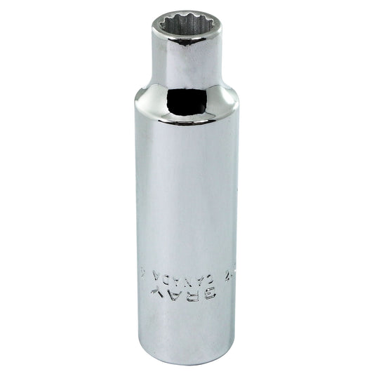 Socket, 1-1/4", 1/2" Drive, 12 Points, Deep