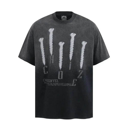 Tie-dye Gradient Dirty Short Sleeve