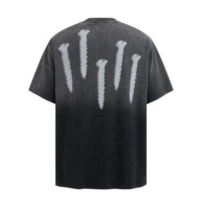 Tie-dye Gradient Dirty Short Sleeve