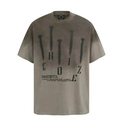Tie-dye Gradient Dirty Short Sleeve