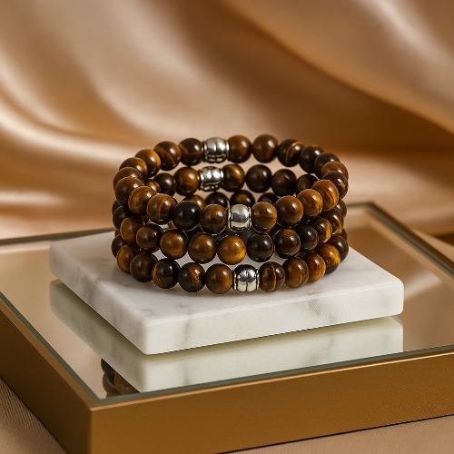 Tiger Eye Gemstone Bracelet - The Stone of Courage