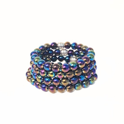 Titanium Obsidian Gemstone Bracelet - The Stone of Protection