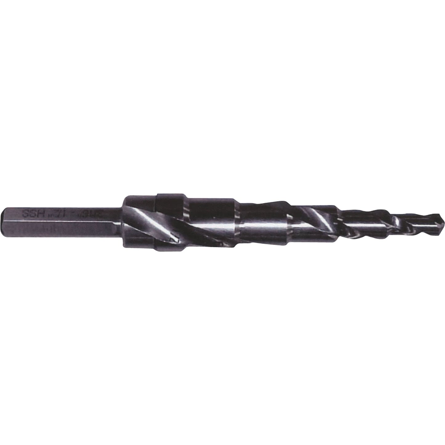 Progressive Step Drill, 1/4" - 3/4" , 1/16" Increments, High Speed Steel