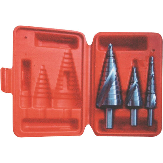 Jeu de forets étagés, 3 pièces, acier rapide