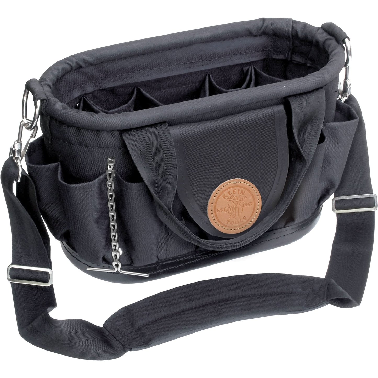Tool Tote™ With Shoulder Strap, Polyester, 17 Pockets, Black