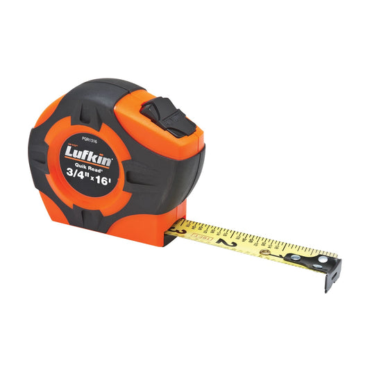 P1000 Series Fractional Measuring Tape, 3/4" x 16', in./ft. Graduations