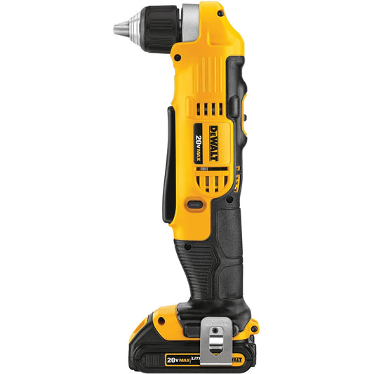 Max Right Angle Drill Driver Kit, Lithium-Ion, 20 V, 3/8" Chuck, 360 UWO Torque
