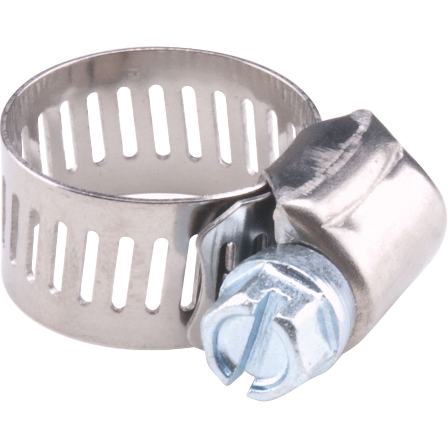 Hose Clamps - Stainless Steel Band & Zinc Plated Screw, Min Dia. 3/8", Max Dia. 7/8"