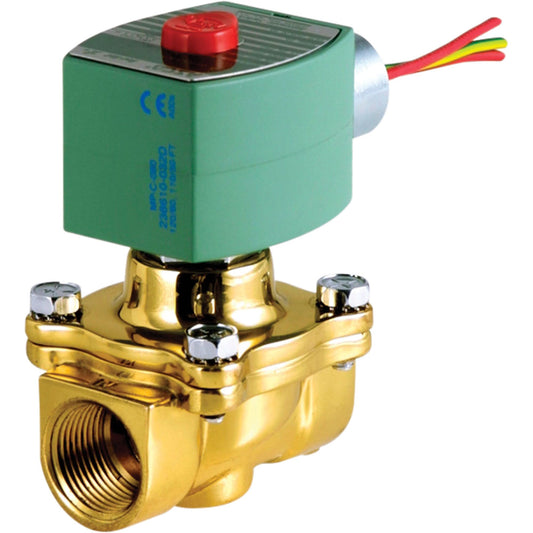 2-Way Pilot Operated Solenoid Valves, 1" Pipe, 100 psi