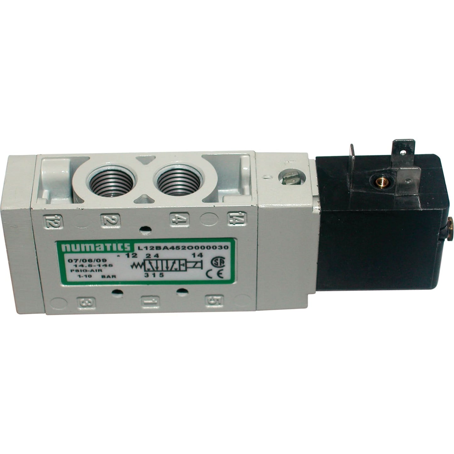 Électrovannes 5 voies 2 positions 4/2 à commande pilote, tuyau 1/4", 150 PSI