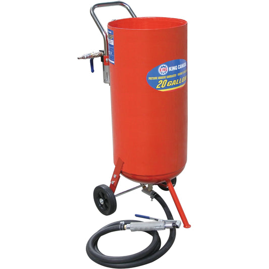 Sableuses abrasives à pression, 6-25 CFM, réservoir de 16,6 gal. (20 gal. US)