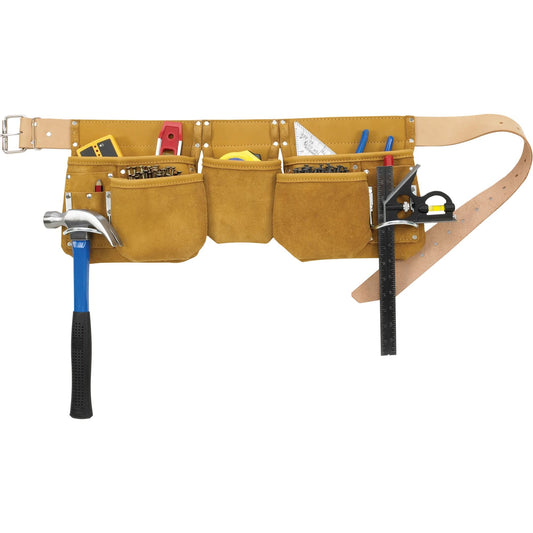 Journeyman's Carpenter Tool Belt, Leather, Tan