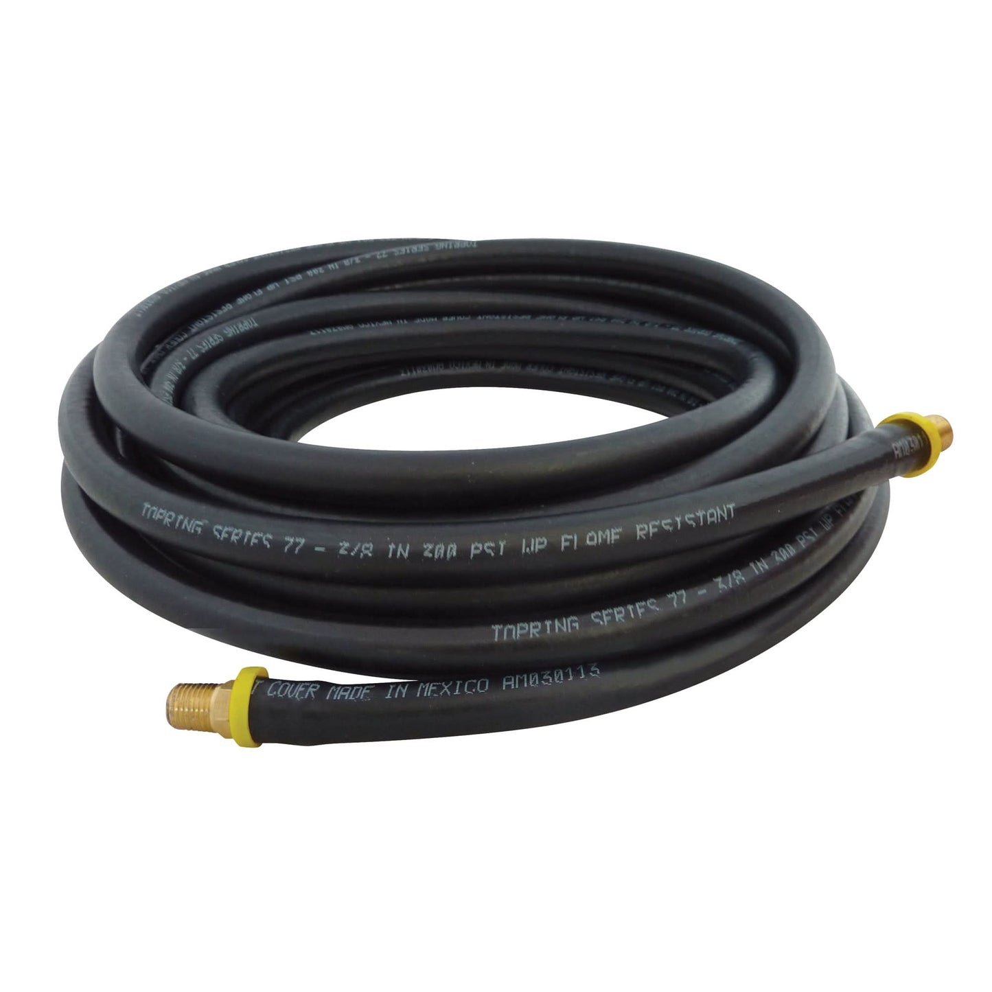 Topflex Lock-On Hoses, Air/Water, Rubber, 1/4" Dia., 500' L, 250 PSI