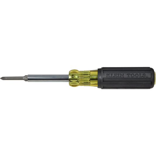 Extended-Reach Multi-Bit Screwdriver/Nut Driver, 9-1/10" L, Cushion Grip Handle