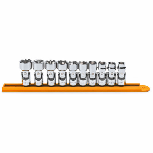 Jeu de douilles articulées, 6 pans, 10 pièces, carré 3/8 po